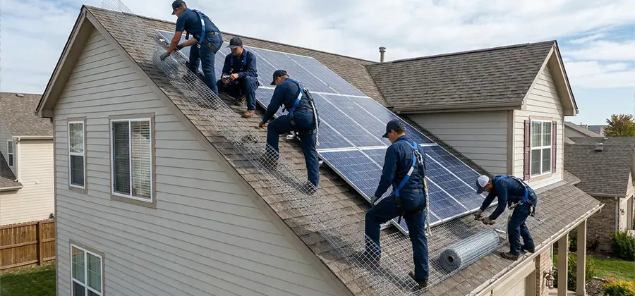 Pigeon Wire for Solar Panels in Kennesaw